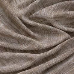 HLC.ME Madison Faux Linen Sheer Grommet Panels - Taupe - Set Of 2 Sheer Curtains