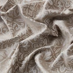 HLC.ME Mia Moroccan Tile 100% Complete Blackout Grommet Curtains - Beige - Set Of 2 Blackout Curtains