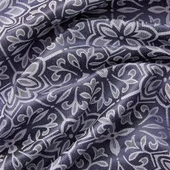 HLC.ME Mia Moroccan Tile 100% Complete Blackout Grommet Curtains - Navy Blue - Set Of 2 15 HLC.ME Mia Moroccan Tile 100% Complete Blackout Grommet Curtains - Navy Blue - Set Of 2