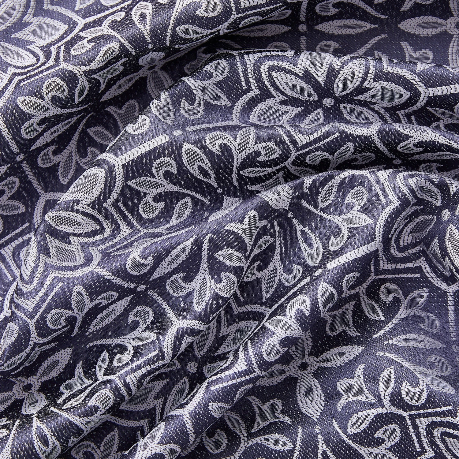 HLC.ME Mia Moroccan Tile 100% Complete Blackout Grommet Curtains - Navy Blue - Set Of 2 9 HLC.ME Mia Moroccan Tile 100% Complete Blackout Grommet Curtains - Navy Blue - Set Of 2