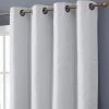 HLC.ME Mia Moroccan Tile 100% Complete Blackout Grommet Curtains - White - Set Of 2