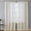 HLC.ME Monaco Macrame Lace Sheer Rod Pocket Curtain Panels - Ivory - Set Of 2 Sheer Curtains