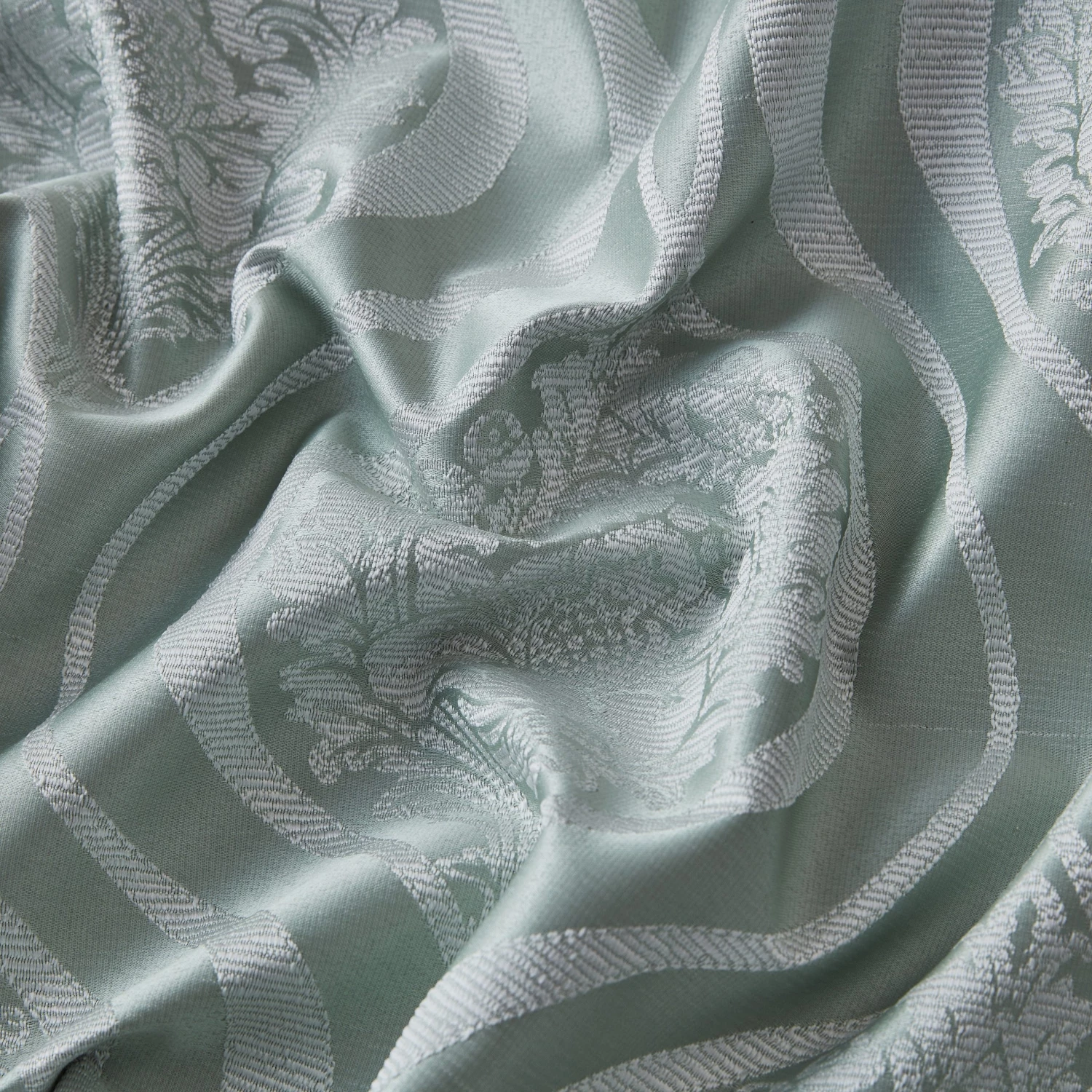 HLC.ME Blackout Curtains Montero Damask 100% Blackout Grommet Curtain Panels - Seafoam Green - Set Of 2 6 HLC.ME Blackout Curtains Montero Damask 100% Blackout Grommet Curtain Panels - Seafoam Green - Set Of 2