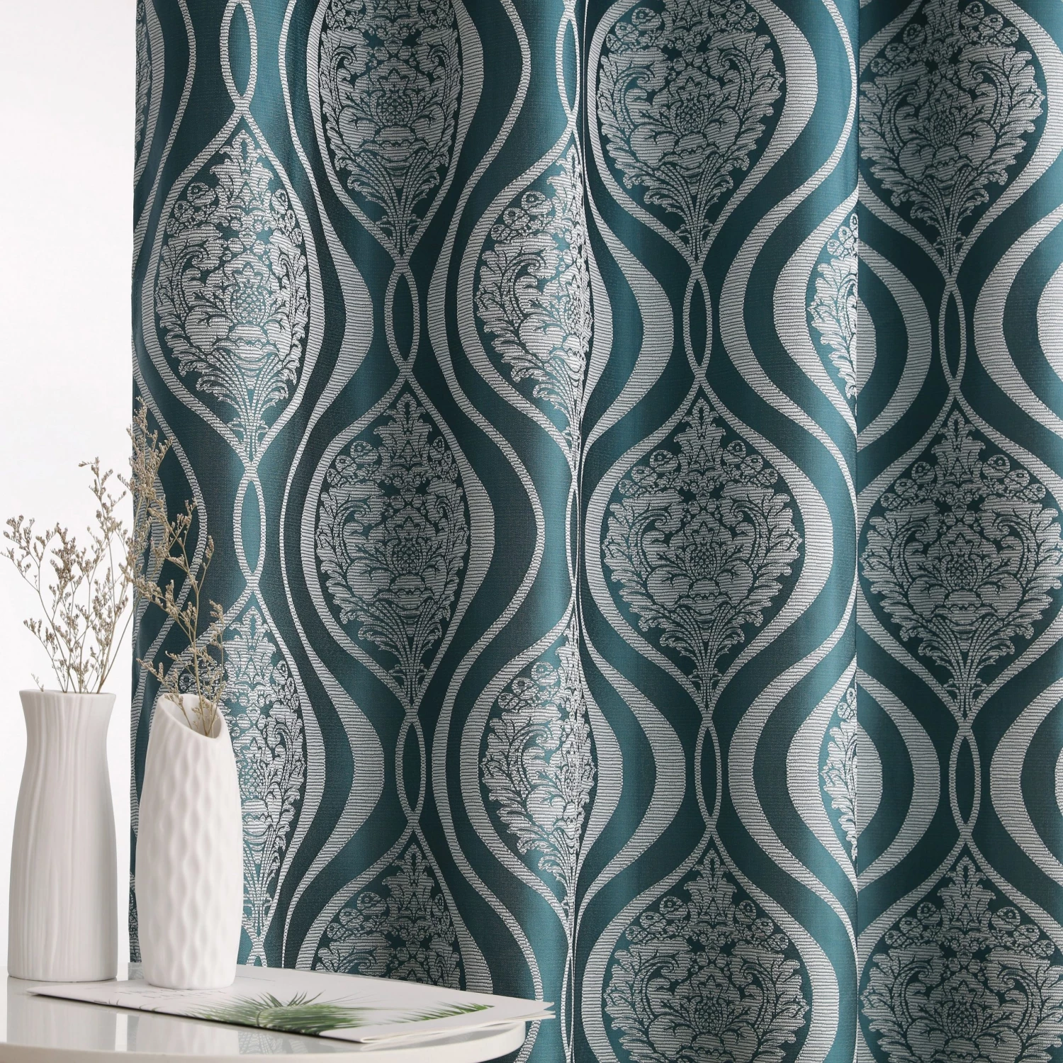 HLC.ME Montero 100% Blackout Grommet Patio Door Panel - Teal Blue 6 HLC.ME Montero 100% Blackout Grommet Patio Door Panel - Teal Blue