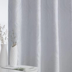 HLC.ME Montero 100% Blackout Grommet Patio Door Panel - White Faux Linen Curtains 13 HLC.ME Montero 100% Blackout Grommet Patio Door Panel - White Faux Linen Curtains
