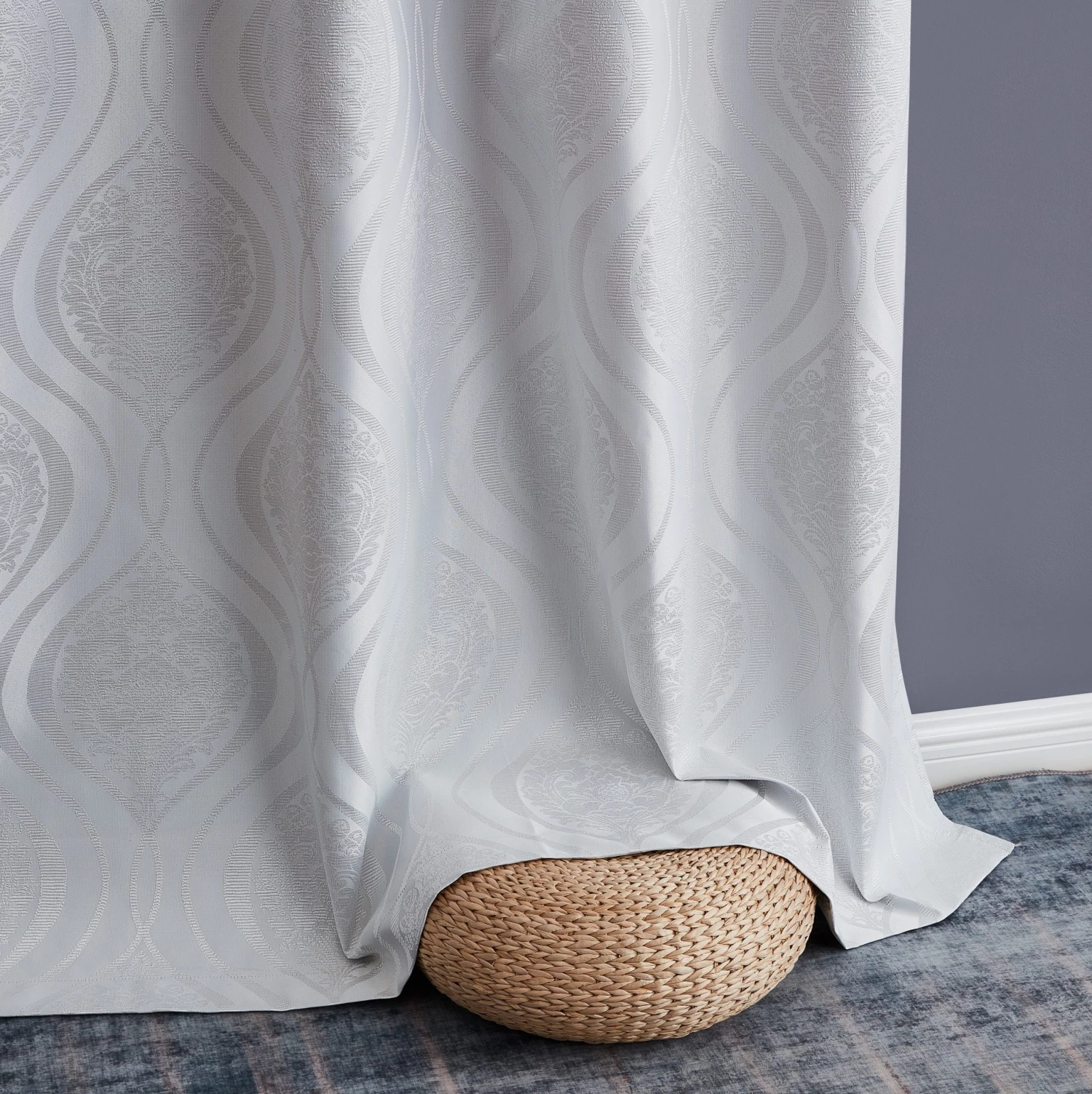 HLC.ME Montero 100% Blackout Grommet Patio Door Panel - White Faux Linen Curtains 7 HLC.ME Montero 100% Blackout Grommet Patio Door Panel - White Faux Linen Curtains