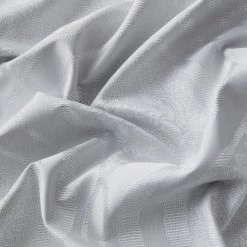 HLC.ME Montero Damask 100% Blackout Grommet Curtain Panels - White - Set Of 2