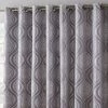 HLC.ME Faux Linen Curtains Montero 100% Blackout Grommet Patio Door Panel - Grey