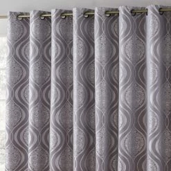 HLC.ME Faux Linen Curtains Montero 100% Blackout Grommet Patio Door Panel - Grey