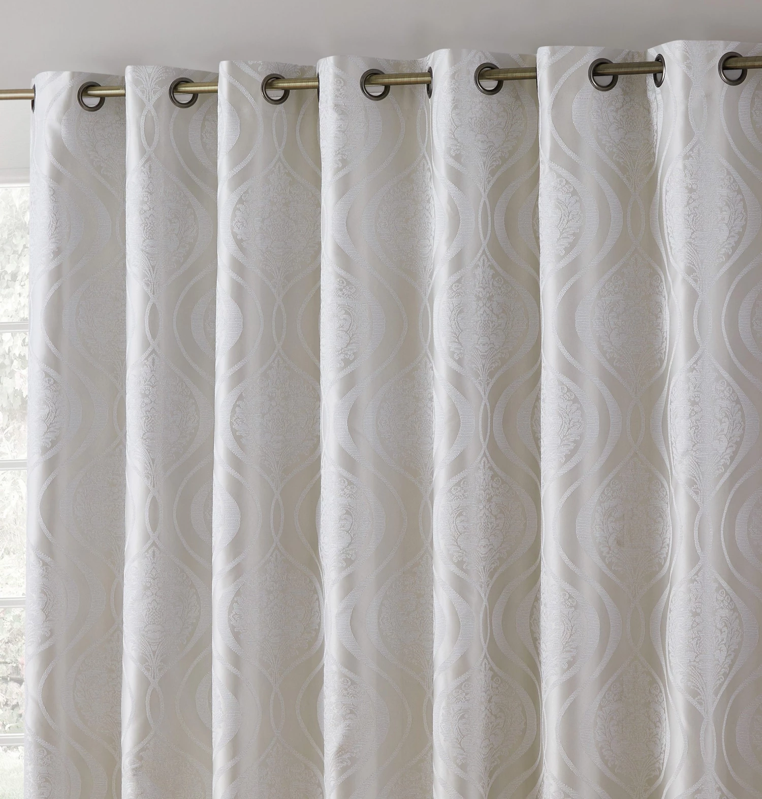 HLC.ME Montero 100% Blackout Grommet Patio Door Panel - Ivory Faux Linen Curtains 3 HLC.ME Montero 100% Blackout Grommet Patio Door Panel - Ivory Faux Linen Curtains