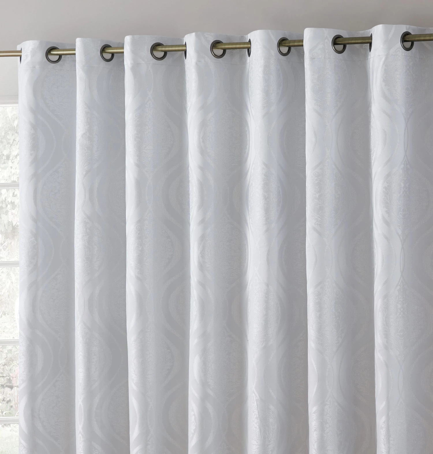 HLC.ME Montero 100% Blackout Grommet Patio Door Panel - White Faux Linen Curtains 3 HLC.ME Montero 100% Blackout Grommet Patio Door Panel - White Faux Linen Curtains