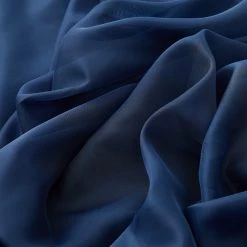 HLC.ME Sheer Curtains Lucento Sheer Window Scarf - Navy Blue