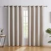 HLC.ME Oxford Blackout Grommet Curtain Panels (Beige) - Set Of 2