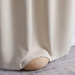 HLC.ME Oxford Blackout Grommet Curtain Panels (Beige) - Set Of 2 13 HLC.ME Oxford Blackout Grommet Curtain Panels (Beige) - Set Of 2