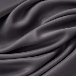 HLC.ME Blackout Curtains Oxford Blackout Grommet Curtain Panels (Charcoal Grey) - Set Of 2