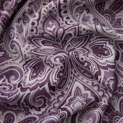 HLC.ME Blackout Curtains Paris Paisley Blackout Grommet Curtain Panels - Merlot Purple - Set Of 2