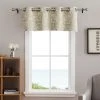 HLC.ME Faux Linen Curtains Paris Paisley Damask Blackout Grommet Valance - Neutral