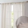 HLC.ME Penelope Faux Linen Sheer Curtain Panels - Beige - Set Of 2