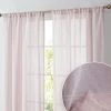 HLC.ME Penelope Faux Linen Sheer Curtain Panels - Blush Pink - Set Of 2 2 HLC.ME Penelope Faux Linen Sheer Curtain Panels - Blush Pink - Set Of 2