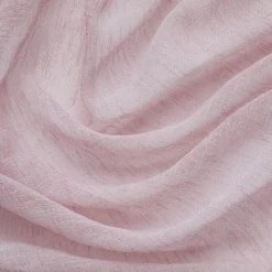 HLC.ME Penelope Faux Linen Sheer Curtain Panels - Blush Pink - Set Of 2