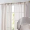 HLC.ME Penelope Faux Linen Sheer Curtain Panels - Cream - Set Of 2