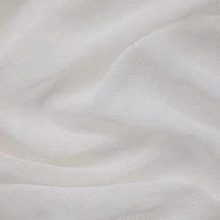 HLC.ME Sheer Curtains Penelope Faux Linen Sheer Curtain Panels - Ivory - Set Of 2