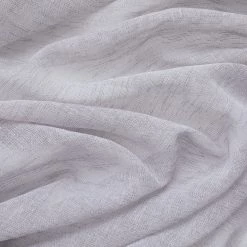 HLC.ME Penelope Faux Linen Sheer Curtain Panels - Light Grey - Set Of 2 Sheer Curtains