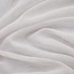 HLC.ME Penelope Faux Linen Sheer Curtain Panels - Cream - Set Of 2