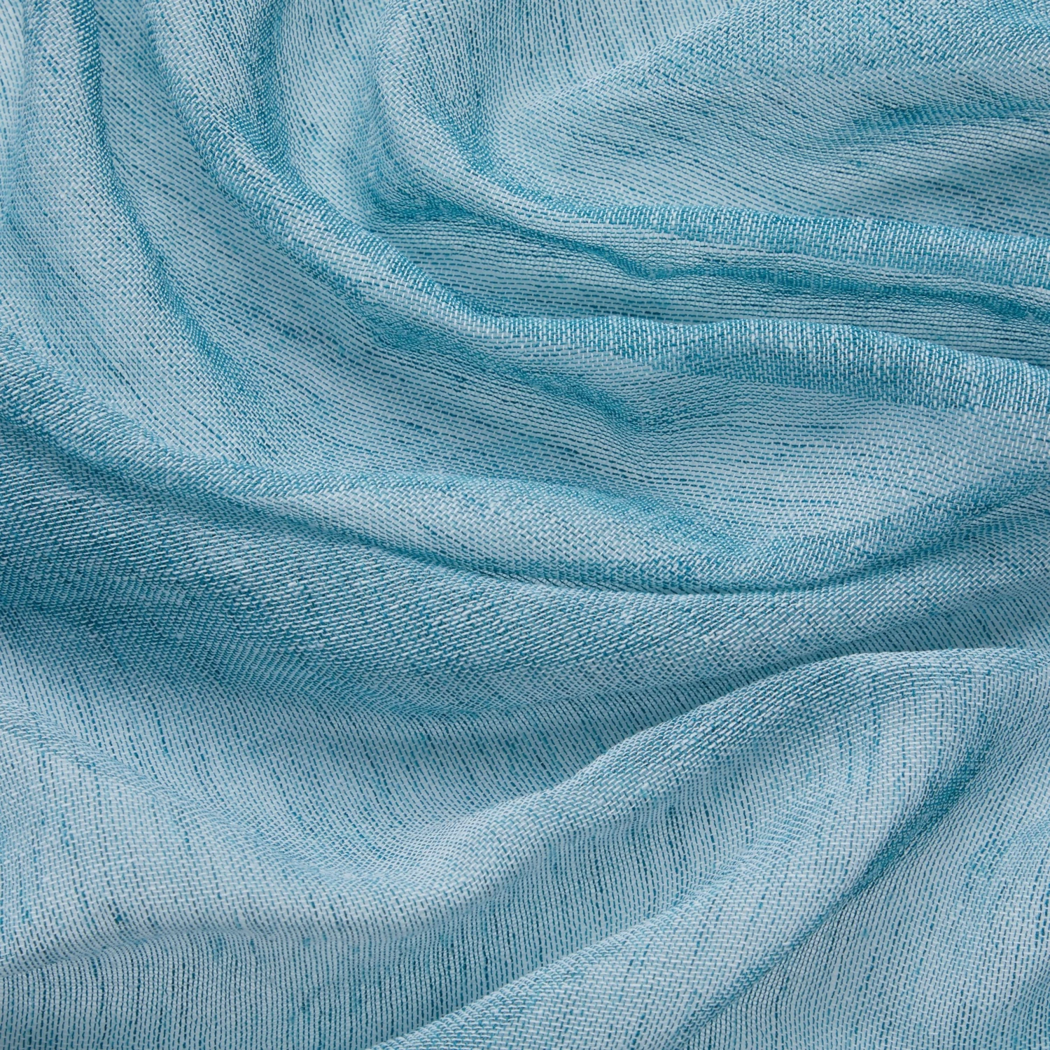 HLC.ME Penelope Faux Linen Sheer Curtain Panels - Teal Blue - Set Of 2 8 HLC.ME Penelope Faux Linen Sheer Curtain Panels - Teal Blue - Set Of 2