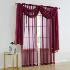 HLC.ME Lucento Sheer Window Scarf - Plum 6 HLC.ME Lucento Sheer Window Scarf - Plum