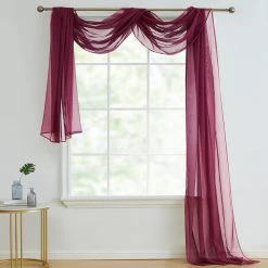 HLC.ME Lucento Sheer Window Scarf - Plum