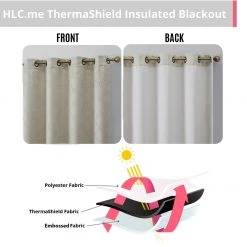 HLC.ME Blackout Curtains Redmont Lattice Blackout Grommet Curtain Panels - Beige - Set Of 2