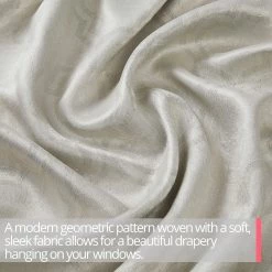 HLC.ME Blackout Curtains Redmont Lattice Blackout Grommet Curtain Panels - Beige - Set Of 2