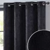 HLC.ME Blackout Curtains Redmont Lattice Blackout Grommet Curtain Panels - Black - Set Of 2