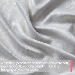 HLC.ME Redmont Lattice Blackout Grommet Curtain Panels - Light Grey - Set Of 2