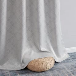 HLC.ME Redmont Lattice Blackout Grommet Patio Door Panel - Light Grey