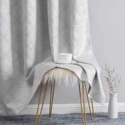 HLC.ME Redmont Lattice Blackout Grommet Patio Door Panel - Light Grey