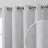 HLC.ME Redmont Lattice Blackout Grommet Curtain Panels - Light Grey - Set Of 2