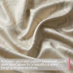HLC.ME Redmont Lattice Blackout Grommet Curtain Panels - Taupe - Set Of 2 Blackout Curtains