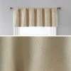 HLC.ME Redmont Lattice Back Tab Rod Pocket Valance - Taupe Faux Linen Curtains