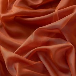 HLC.ME Lucento Sheer Rod Pocket Curtain Panels - Rust - Set Of 2 11 HLC.ME Lucento Sheer Rod Pocket Curtain Panels - Rust - Set Of 2