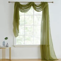 HLC.ME Lucento Sheer Window Scarf - Sage Green