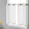 HLC.ME Lucento Sheer Grommet Cafe Tier Panels (Ivory) - Set Of 2