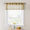 HLC.ME Lucento Sheer Grommet Valance - Taupe - Set Of 2 2 HLC.ME Lucento Sheer Grommet Valance - Taupe - Set Of 2