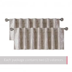 HLC.ME Serenity Floral 100% Blackout Grommet Valance - Taupe 11 HLC.ME Serenity Floral 100% Blackout Grommet Valance - Taupe