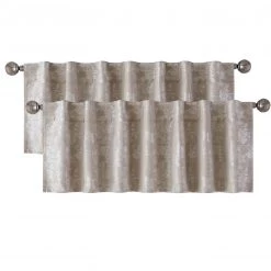 HLC.ME Serenity Floral 100% Blackout Grommet Valance - Taupe
