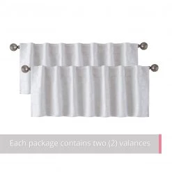 HLC.ME Serenity Floral 100% Blackout Grommet Valance - White 11 HLC.ME Serenity Floral 100% Blackout Grommet Valance - White