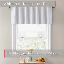 HLC.ME Serenity Floral 100% Blackout Grommet Valance - White 9 HLC.ME Serenity Floral 100% Blackout Grommet Valance - White