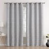 HLC.ME Serenity Floral 100% Complete Blackout Grommet Curtains - Light Grey - Set Of 2