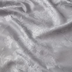 HLC.ME Serenity Floral 100% Complete Blackout Grommet Curtains - Light Grey - Set Of 2 15 HLC.ME Serenity Floral 100% Complete Blackout Grommet Curtains - Light Grey - Set Of 2